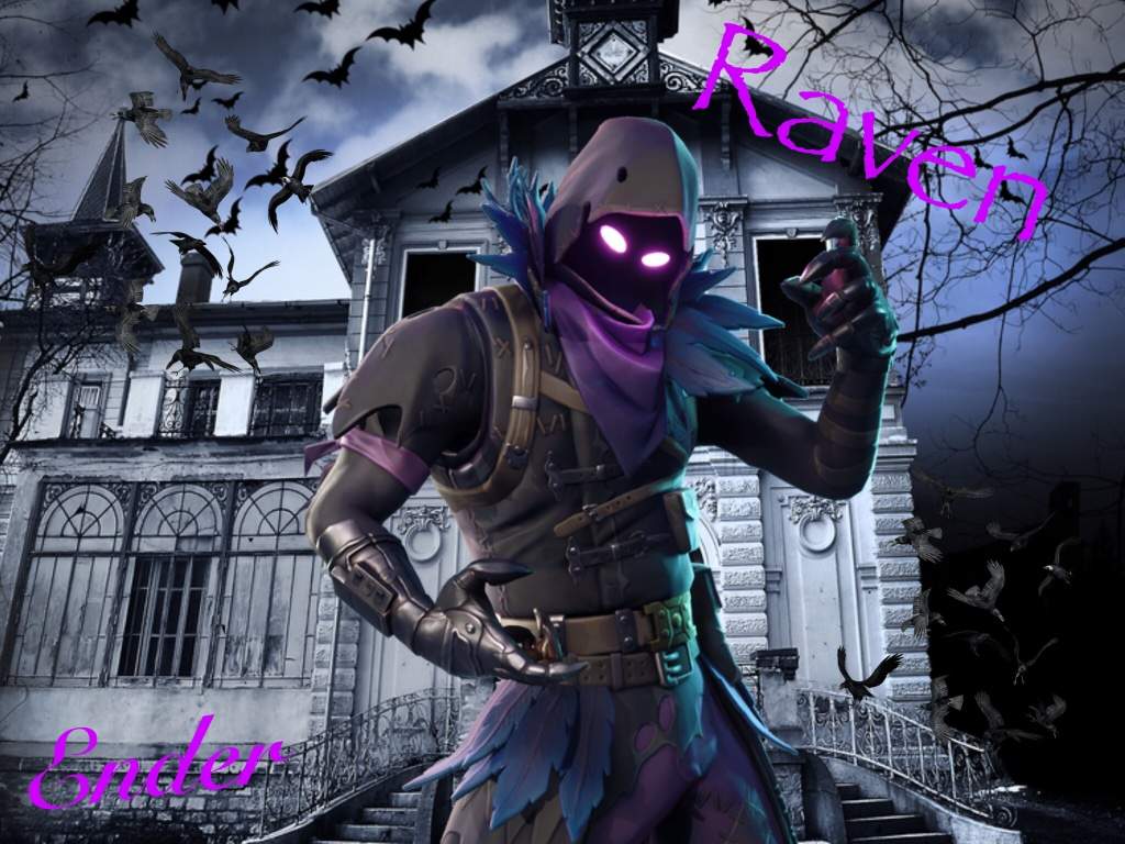 1024x768 Cool Raven Fortnite Desktop Wallpaper