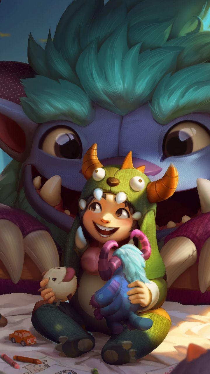 720x1280 Nunu and monster, League of Legends wallpaper Free pattern and Tutorials #league #leagueofle.. Desenhos league of legends, Wallpaper bonitos, Animes wallpaper