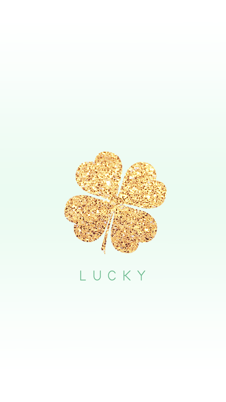 750x1334 Gold Clover Lucky Shamrock Download Free Wallpaper for iPhone