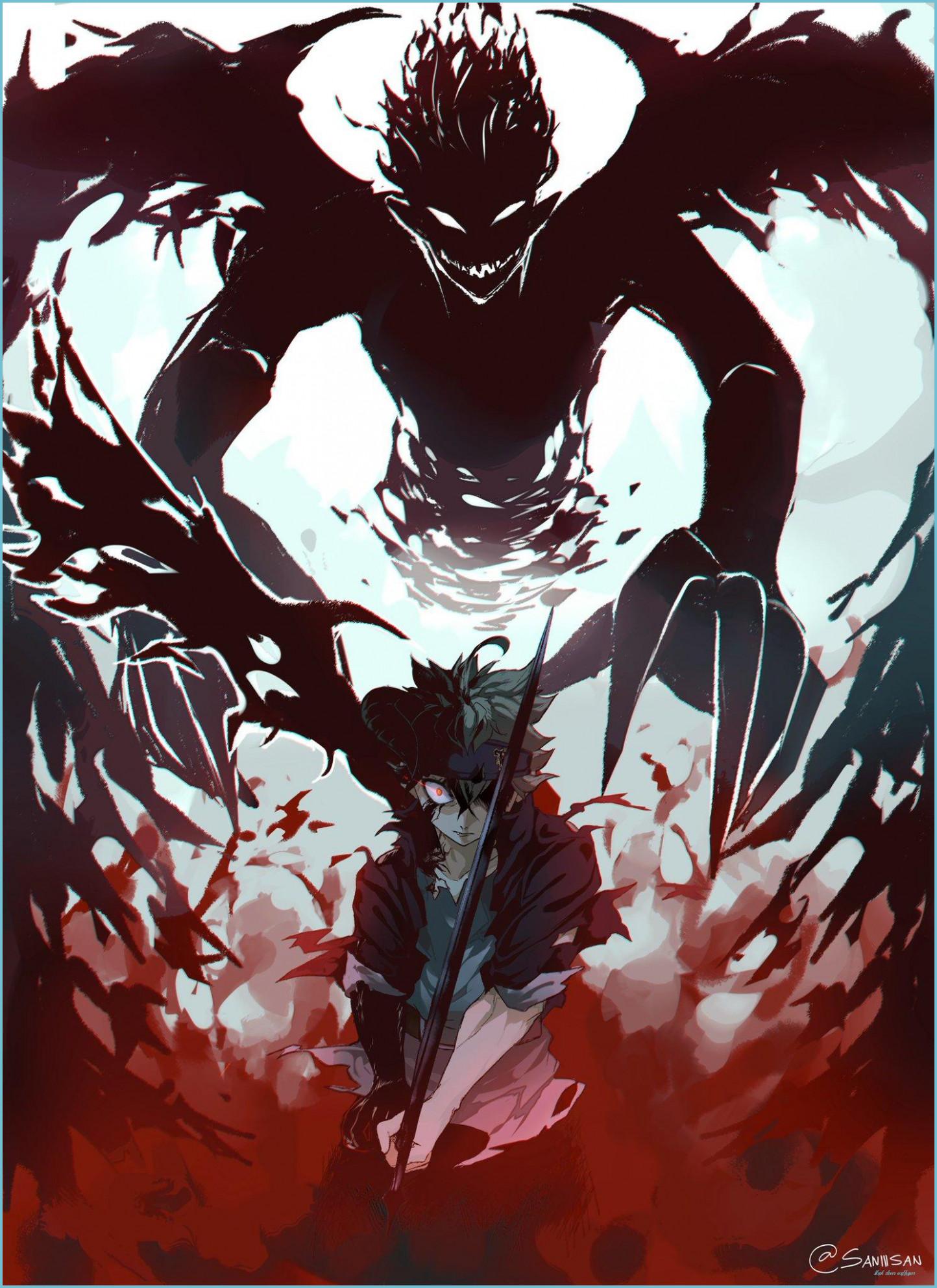 1444x1985 Black Clover Phone Wallpaper Clover Wallpaper