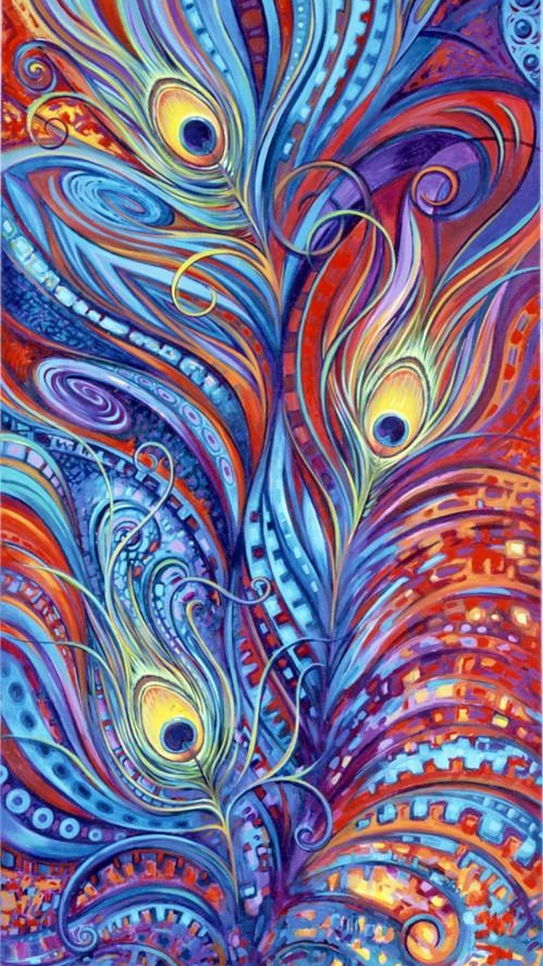 1080x1920 Peacock Feather Wallpaper Art For Mobile Cute Wallpaper