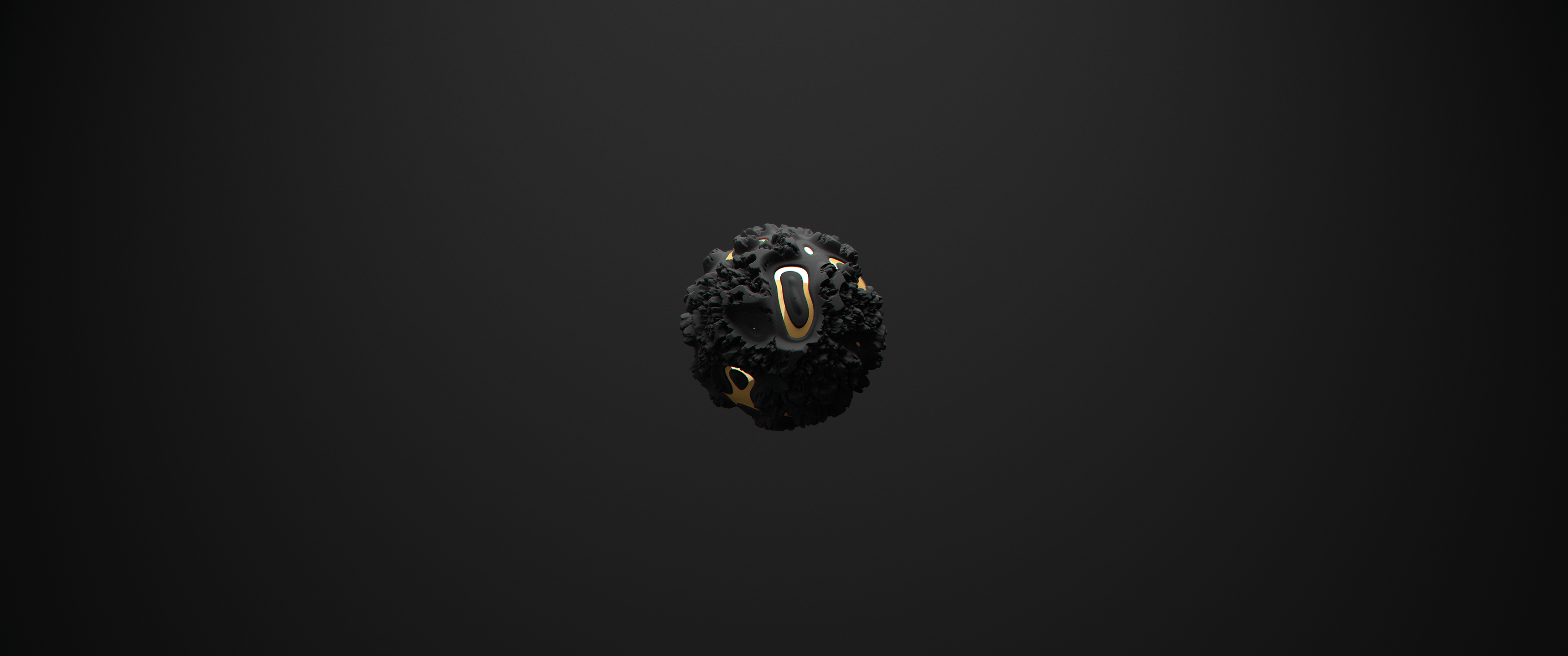 3440x1440 All Black But Gold Ultrawide Wallpaper