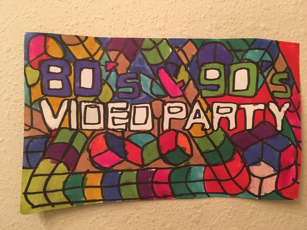 1024x768 80s 90s Video Party Art Colorful Design Drawing