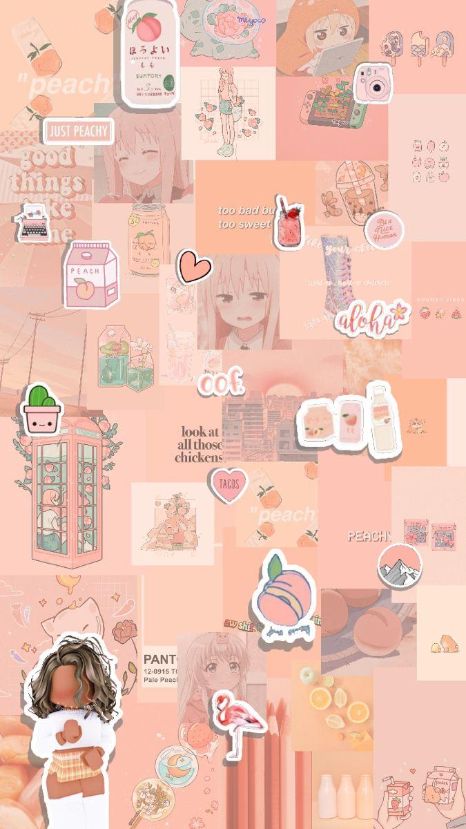 675x1200 Peach collage wallpaper