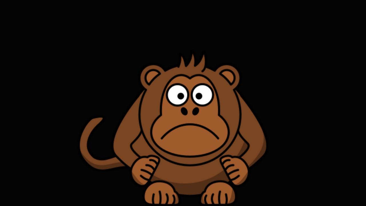 1280x720 Wallpaper Monkey, Funny, Art, Vector Cartoon Clipart