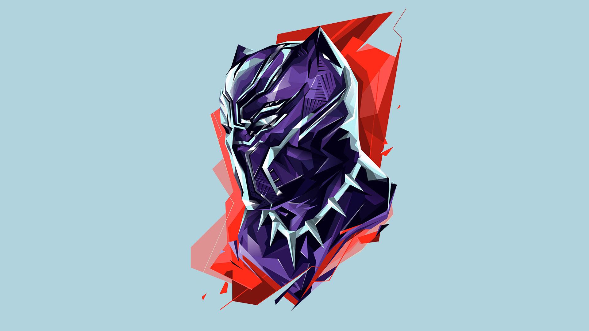 1920x1080 Black Panther Marvel Heroes Art 720P HD 4k Wallpaper, Image, Background, Photo and Picture