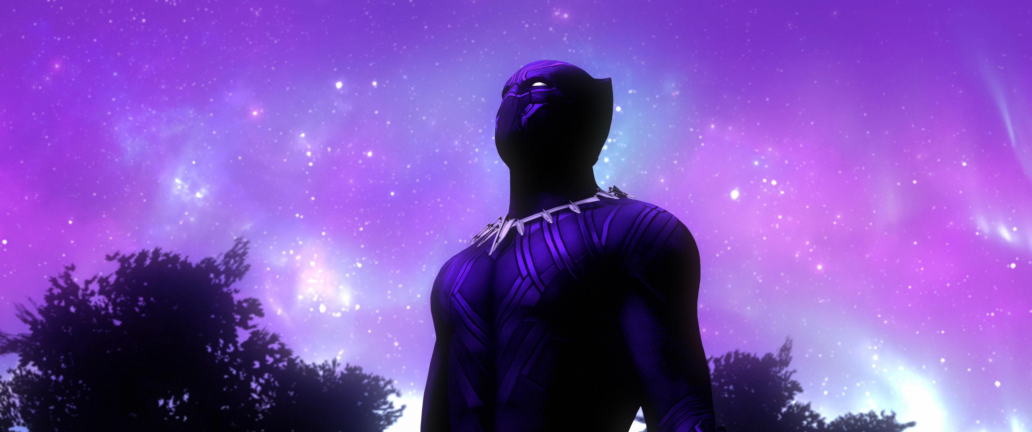 3440x1440 Black Panther Wallpaper 4K, Superheroes, Marvel Comics