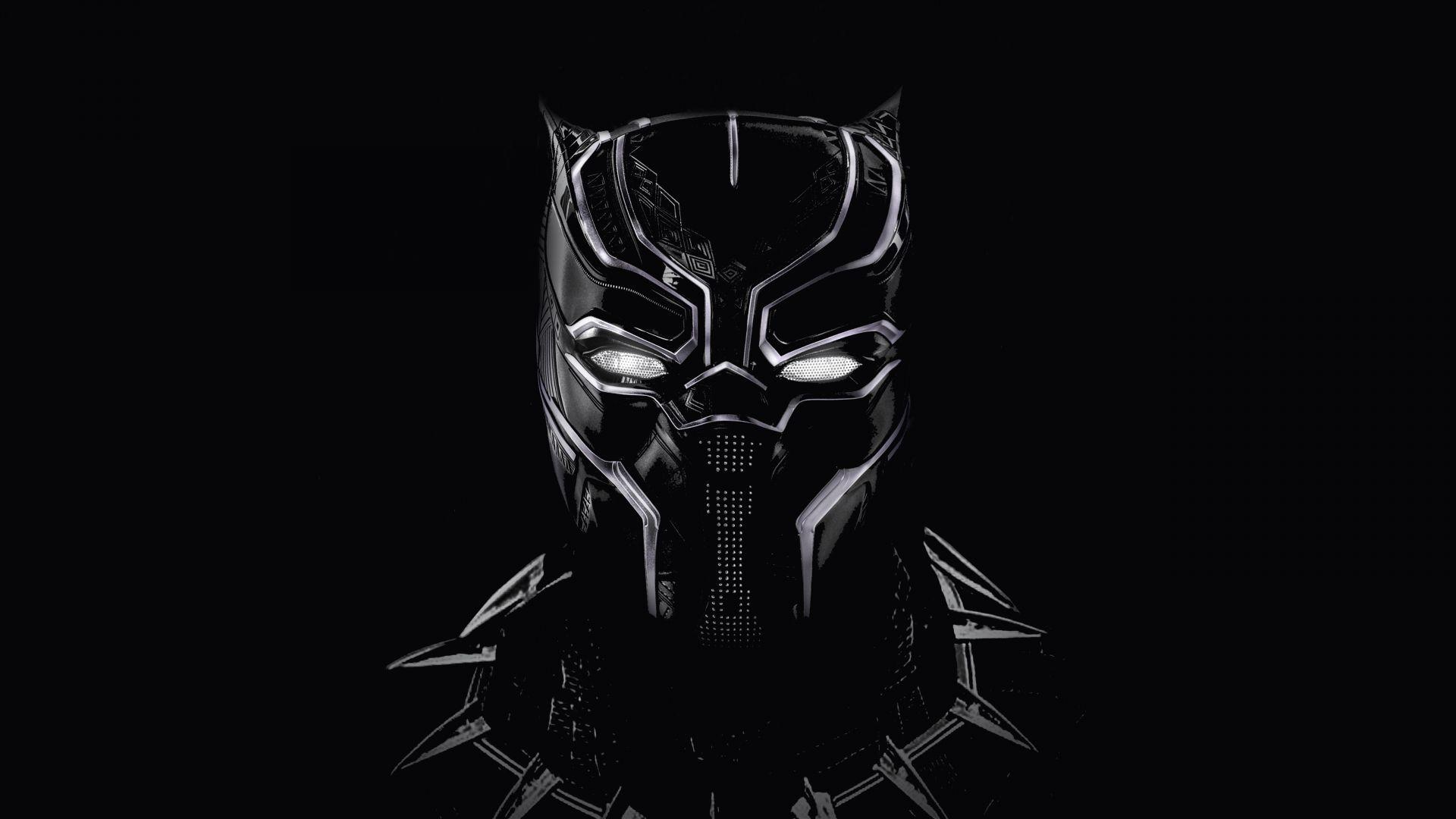 1920x1080 Black Panther Face Wallpaper