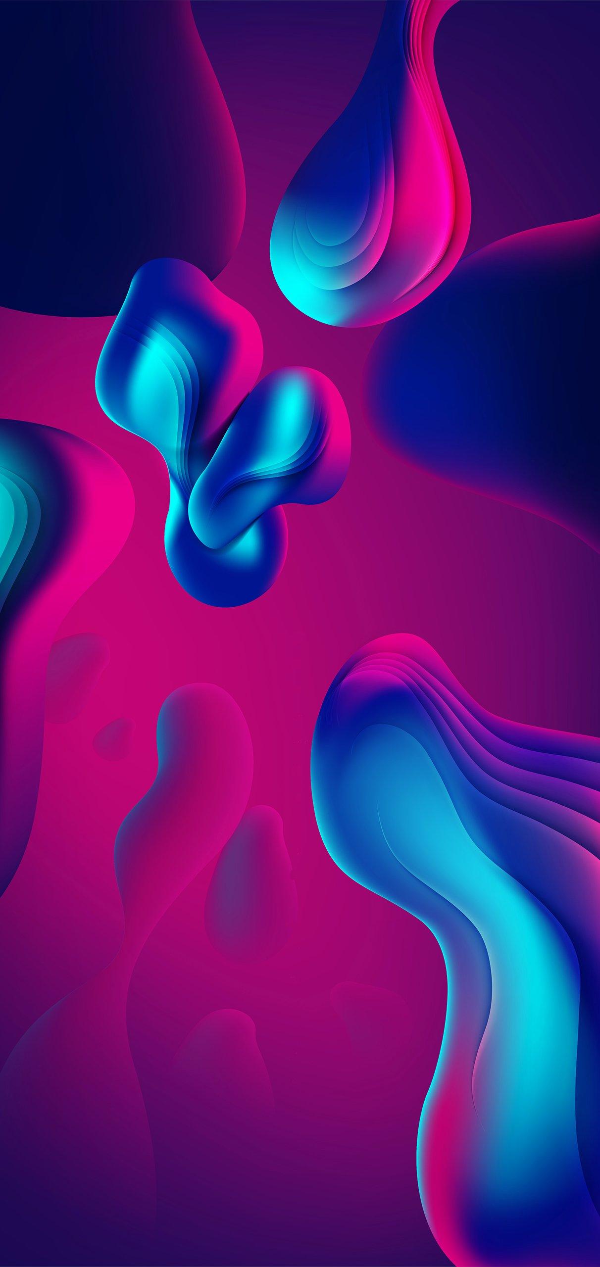 1212x2560 abstract iphone wallpaper, blue, purple, pink, colorfulness, light, electric blue, magenta, water, violet, fractal art