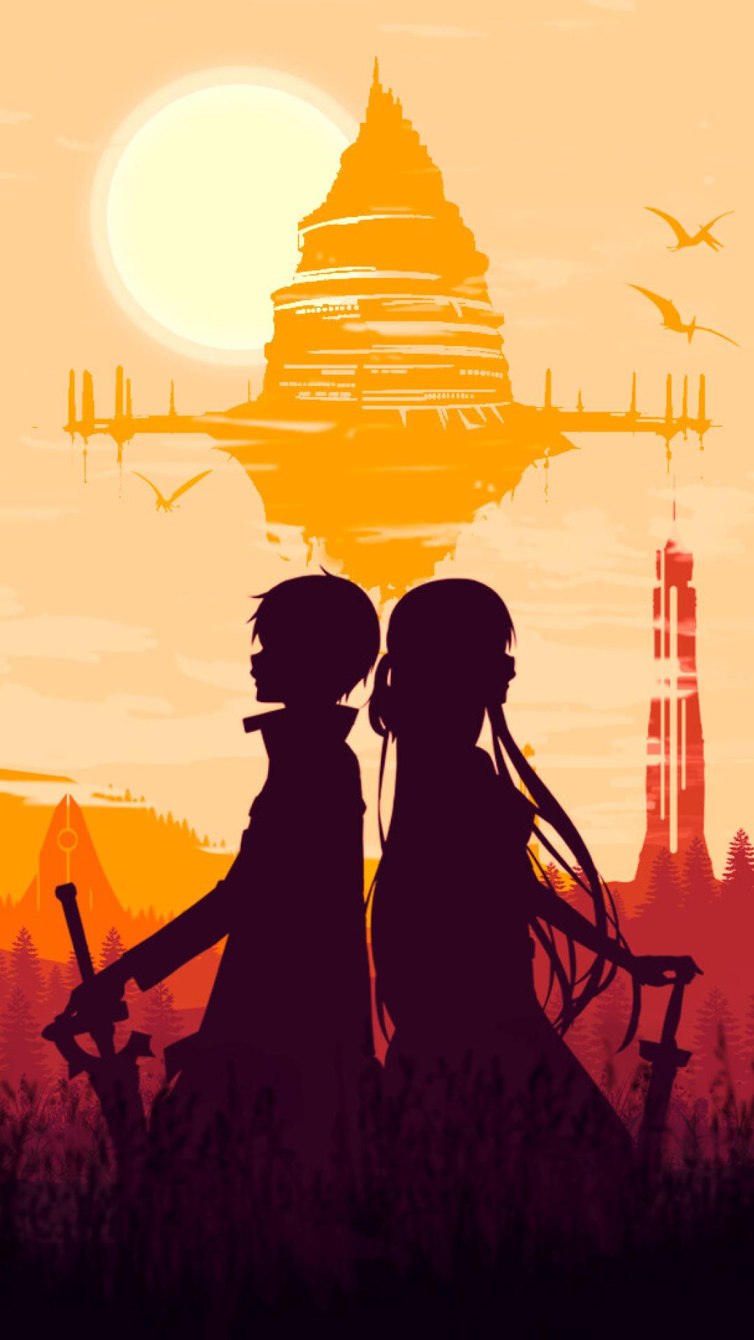 1080x1920 Asuna Yuuki & Kirito Cool Sword Art Online iPhone 6s, 6 Plus and Pixel XL , One Plus 3t, 5 Wallpaper, HD Anime 4K Wallpaper, Image, Photo and Background