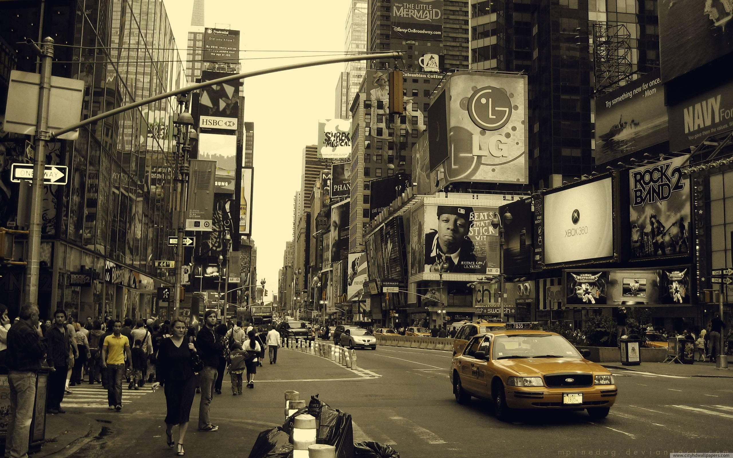 2560x1600 Free download street of new york city in new york usa city HD wallpaper more about [2560x1600] for your Desktop, Mobile & Tablet. Explore New York City Street Wallpaper