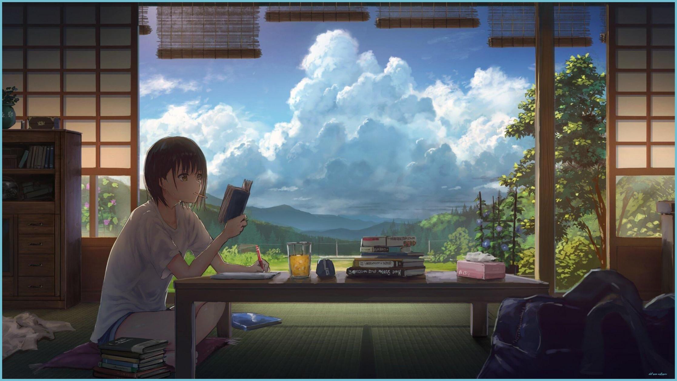 2234x1257 Chill Anime Girl Wallpaper Anime Wallpaper