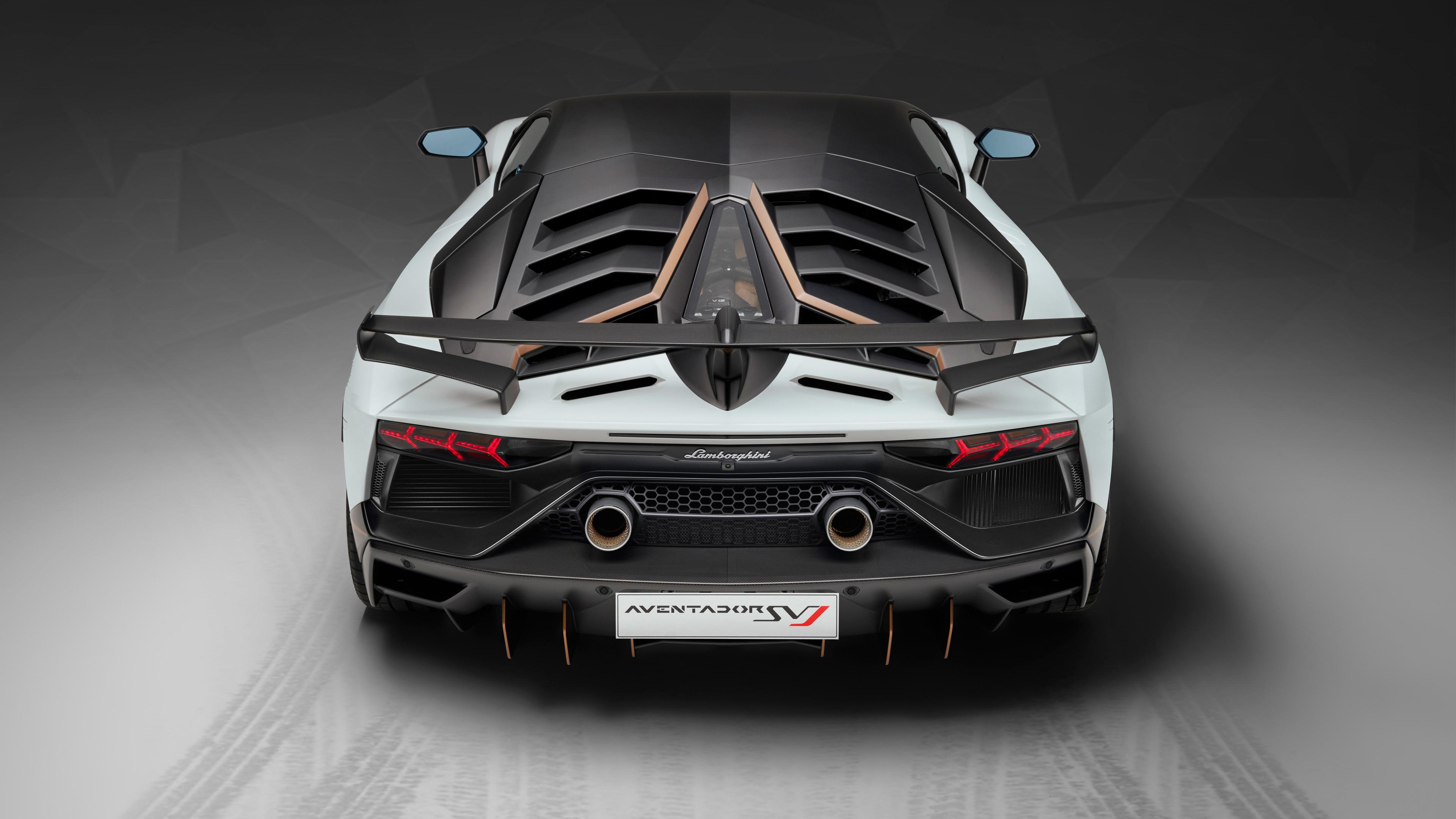3840x2160 Wallpaper 4k Lamborghini Aventador SVJ 63 2018 Rear View Wallpaper