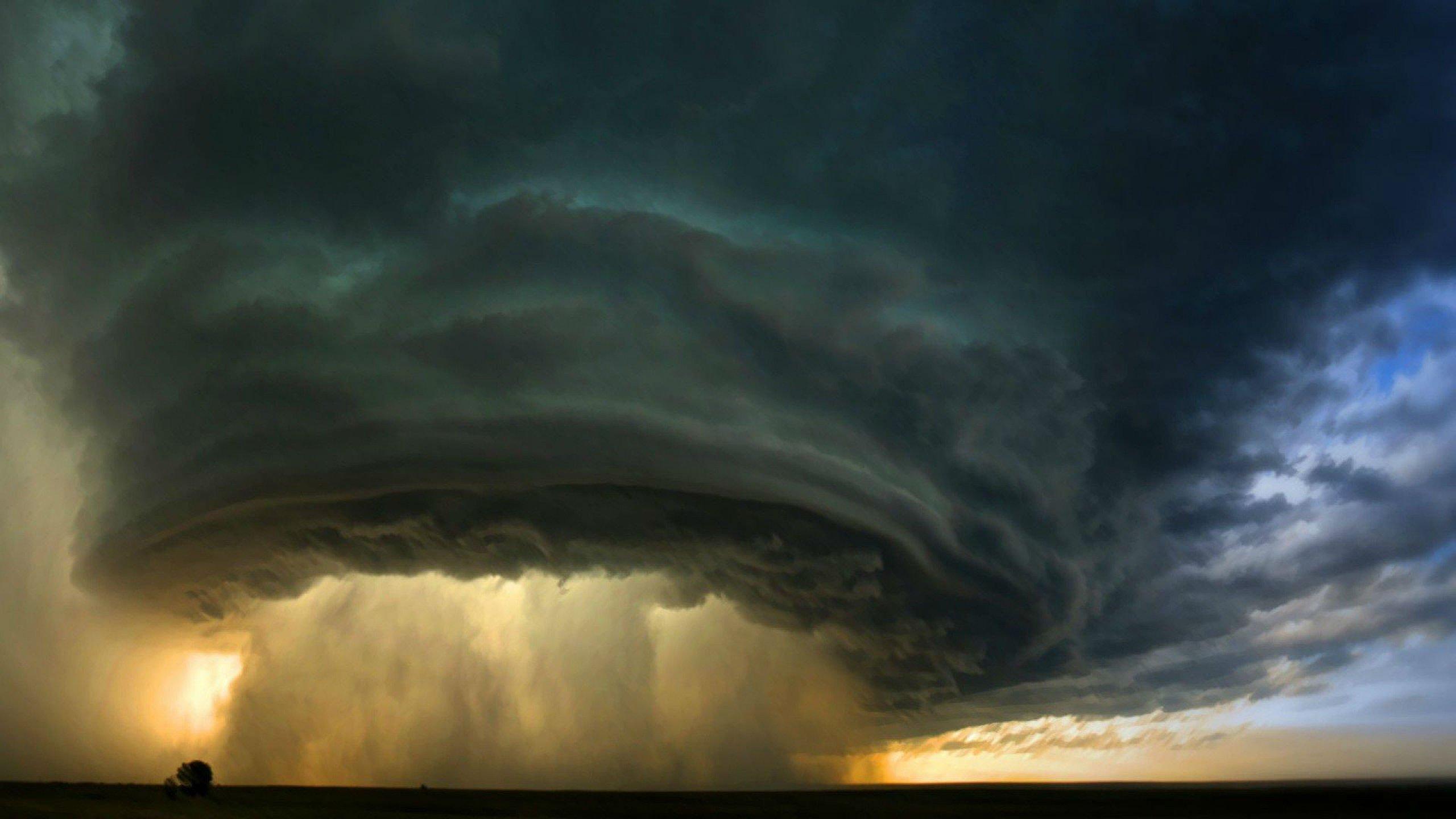 2560x1440 tornado, Storm, Weather, Disaster, Nature, Sky, Clouds, Landscape Wallpaper HD / Desktop and Mobile Background