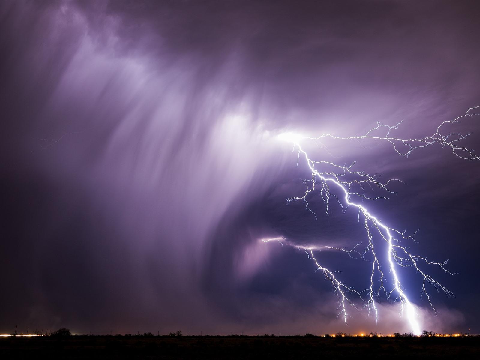 1600x1200 Wallpaper Lightning, storm, bad weather, night 1920x1200 HD Picture, Image