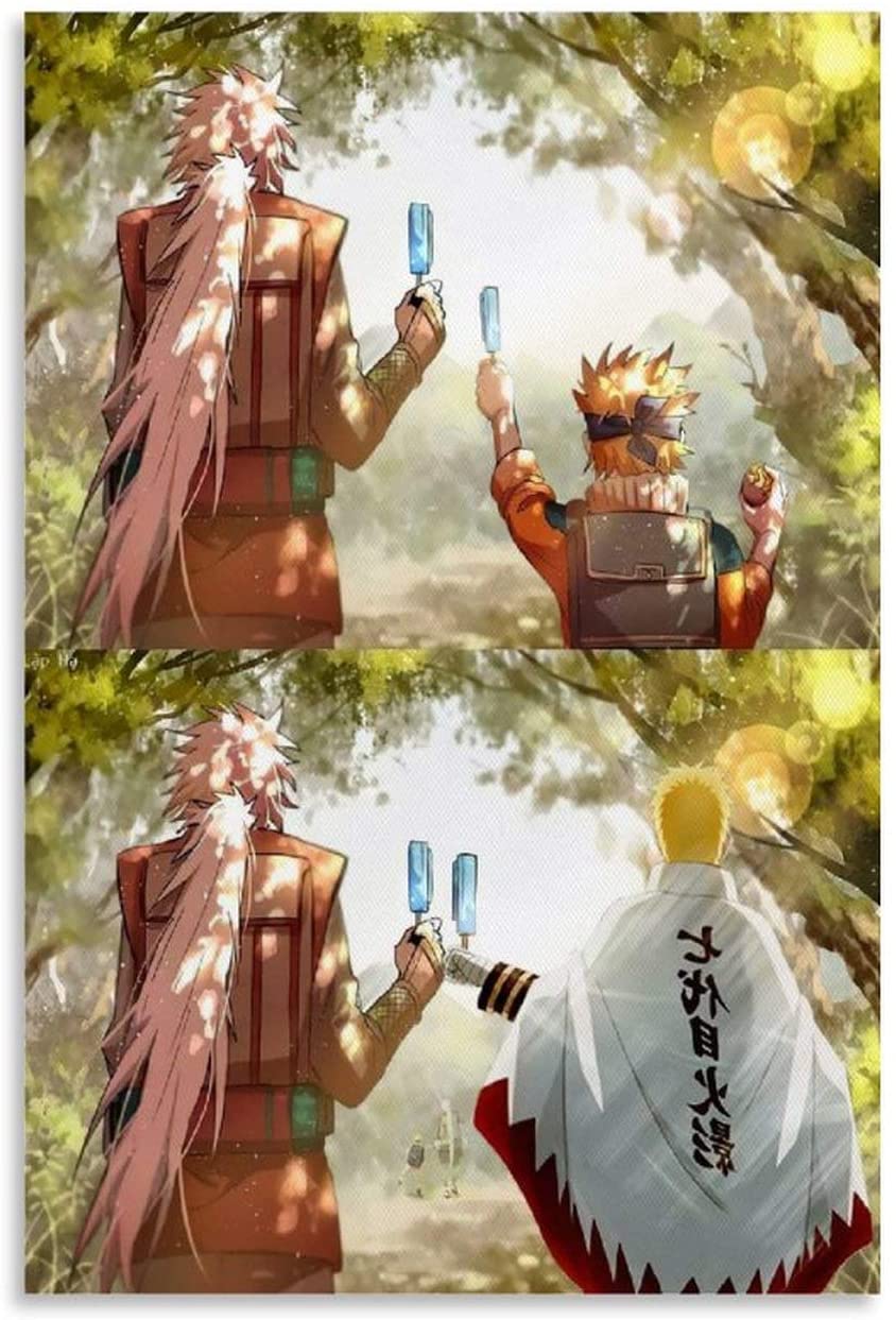 844x1243 LUGBTHGV Jiraiya's Death Reaction Canvas Art Poster and Wall Art Picture Print Modern Family Bedroom Decor Posters 08x12inch(20x30cm): Posters & Prints