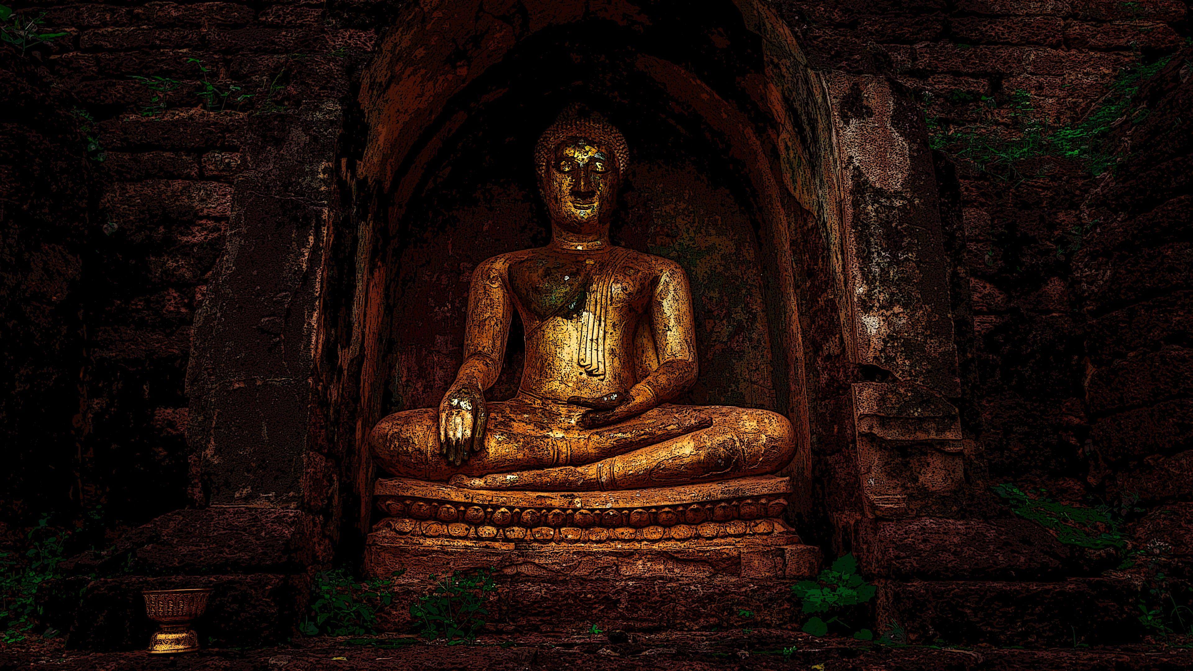 Hình nền Tượng Phật Cũ 3840x2160