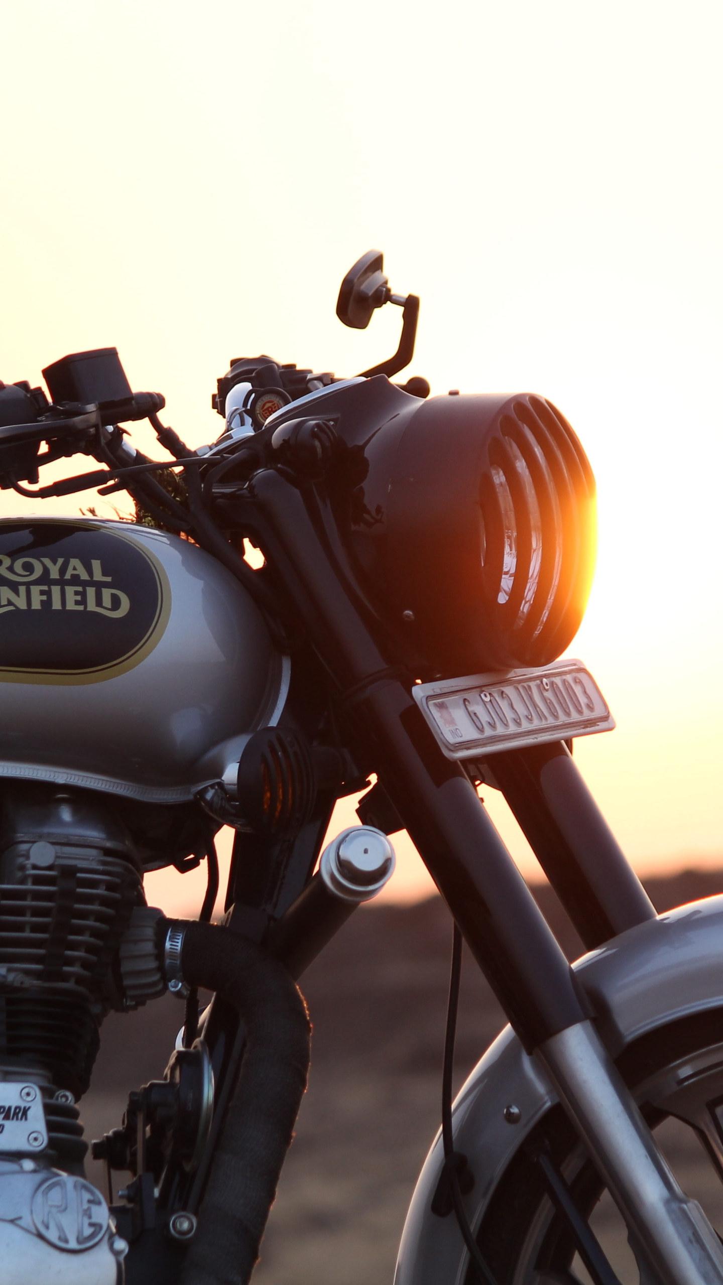 1440x2560 Black and grey Royal Enfield motorcycle on brown field, bullet wallpaper • Wallpaper For You HD Wallpaper For Desktop & Mobile