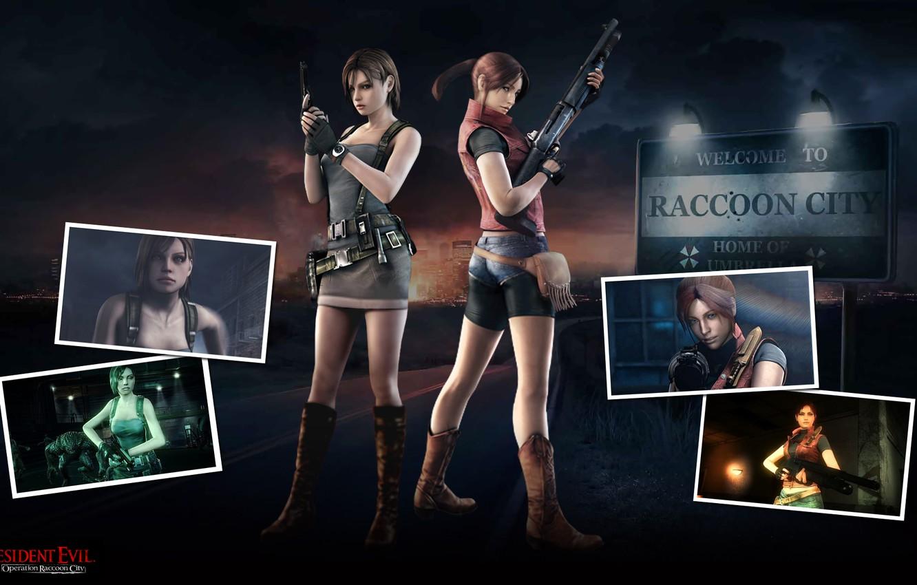 1332x850 Wallpaper gun, weapons, gun, shotgun, Resident Evil, Biohazard, Resident Evil: Operation Raccoon City, Jill Valentine, Claire Redfield image for desktop, section игры