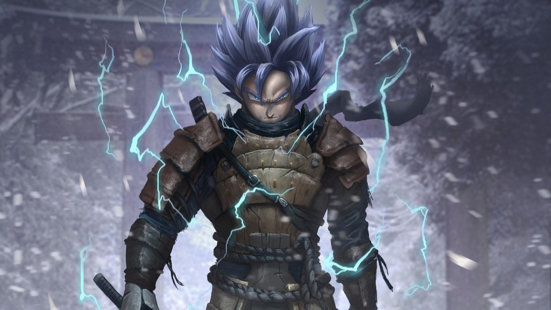 1920x1080 Download 1920x1080 wallpaper samurai, goku, art, full hd, hdtv, fhd, 1080p, 1920x1080 HD image, background, 24430