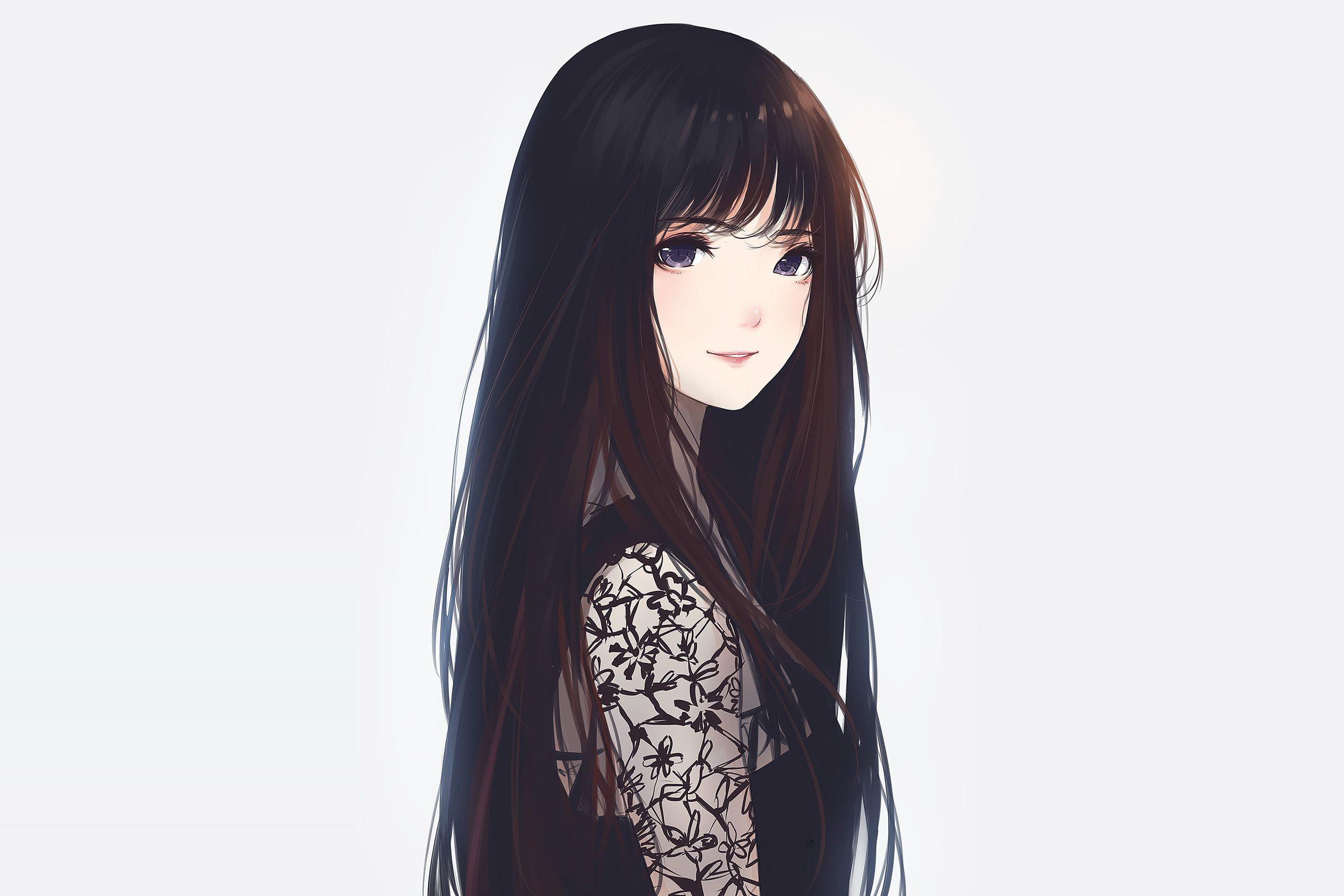 2544x1697 Female anime character wearing black dress illustration, anime girls wallpaper • Wallpaper For You HD Wallpaper For Desktop & Mobile