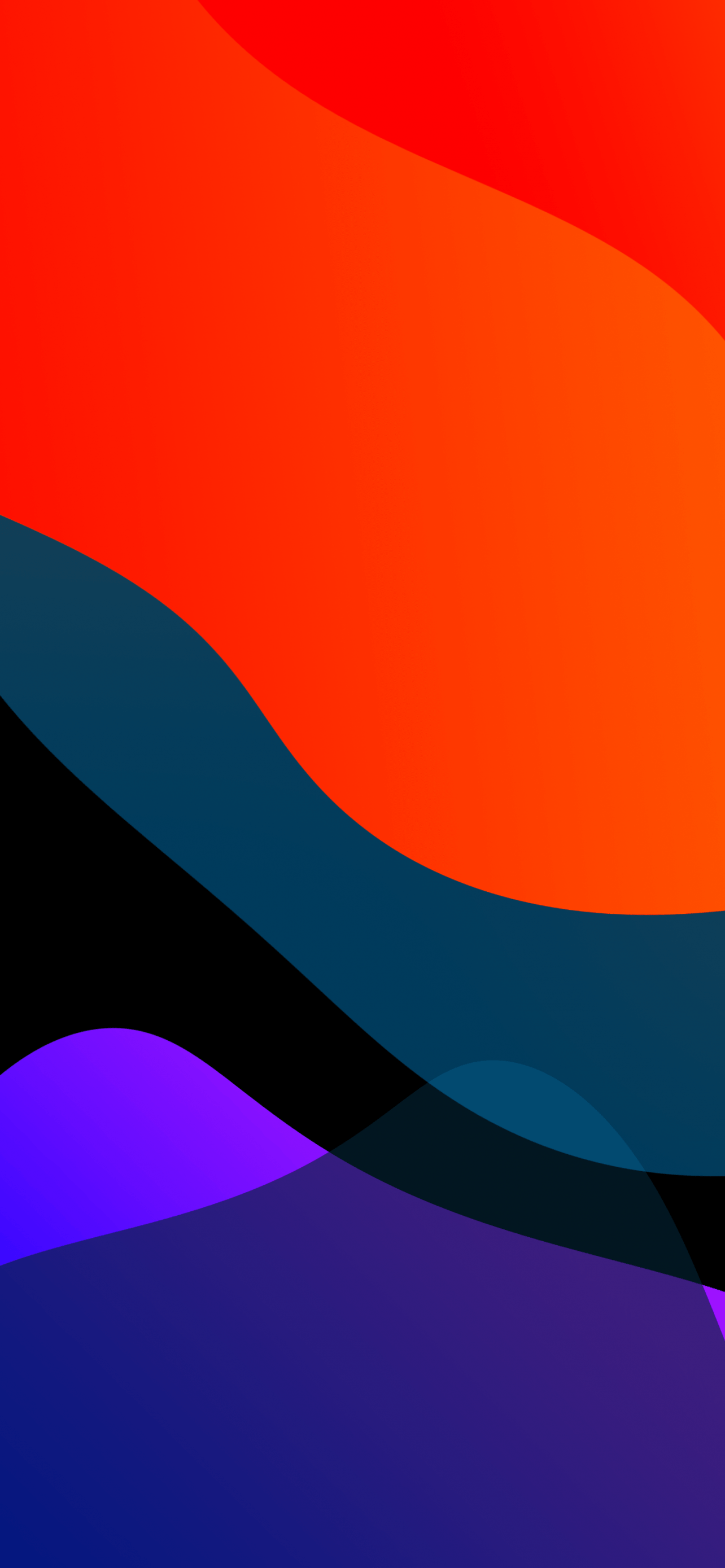 1284x2778 iOS 13 Wallpaper 4K, Stock, Multicolor, Black background, iPad, HD, Gradients
