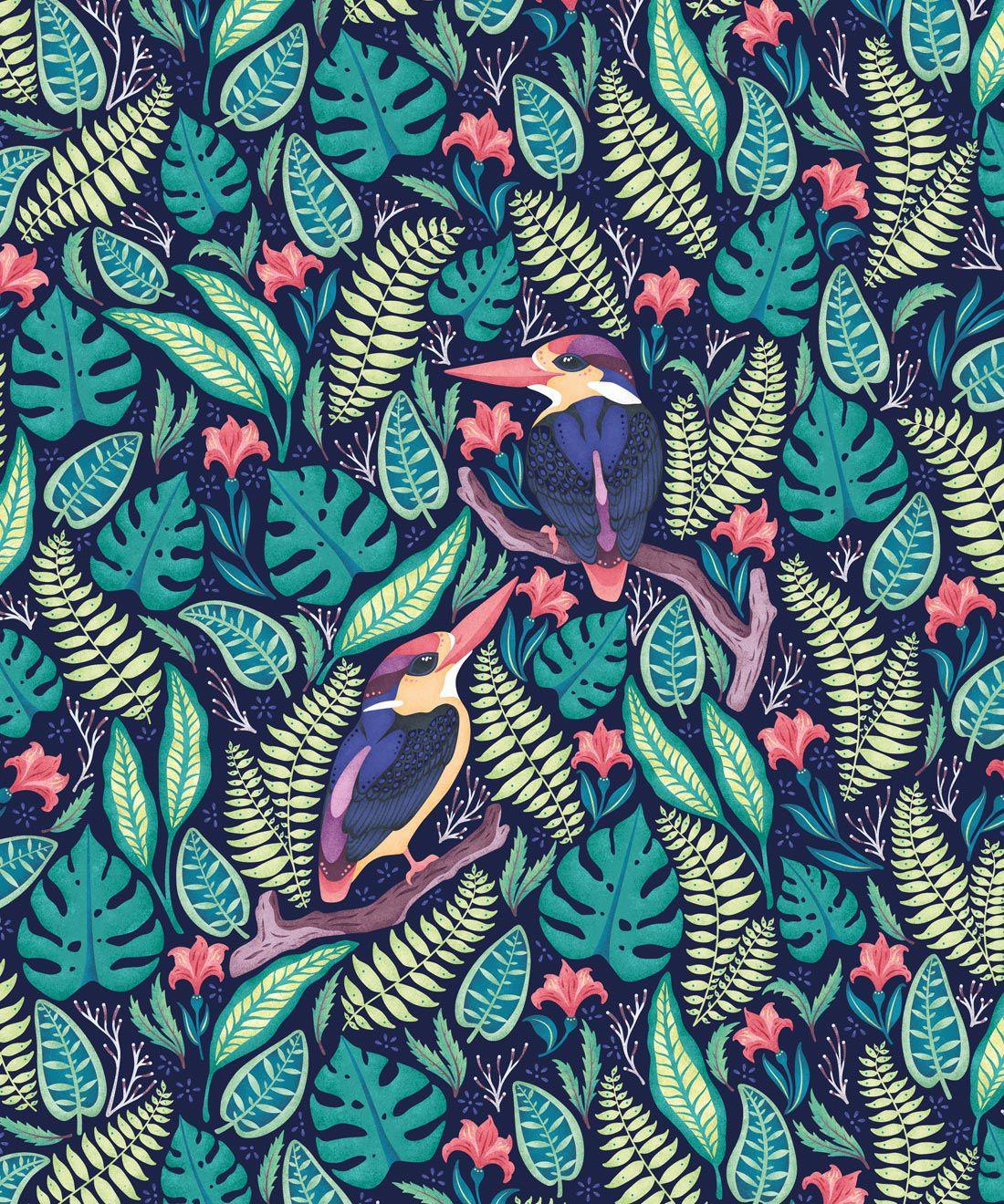 1100x1320 Exotic Kingfishers Wallpaper • Colourful Bird Wallpaper EU