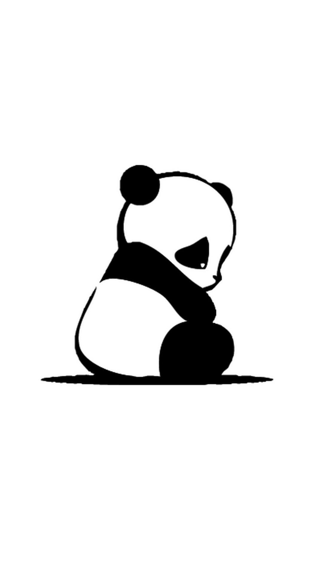 Set cute panda in various poses hand drawing Vector Image