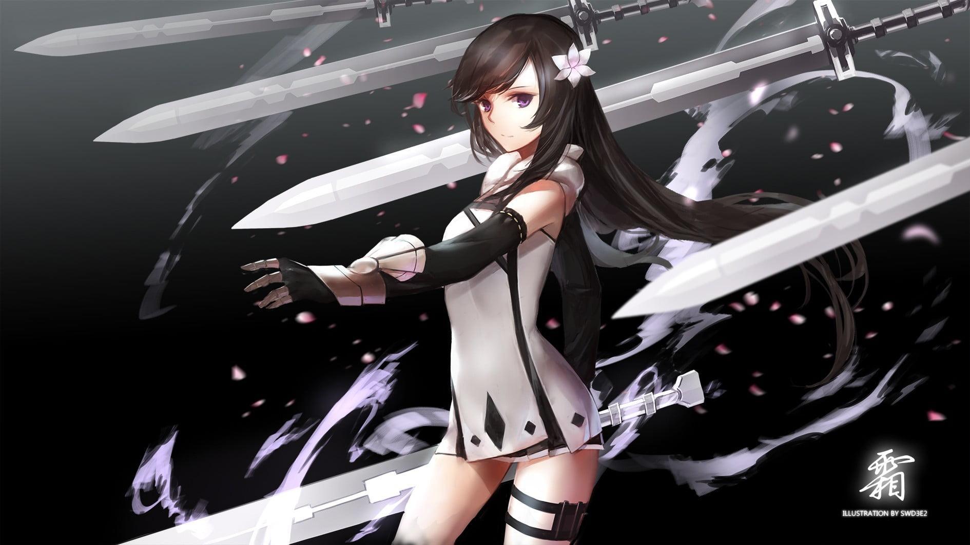 1890x1063 Anime Female Sword Wallpaper