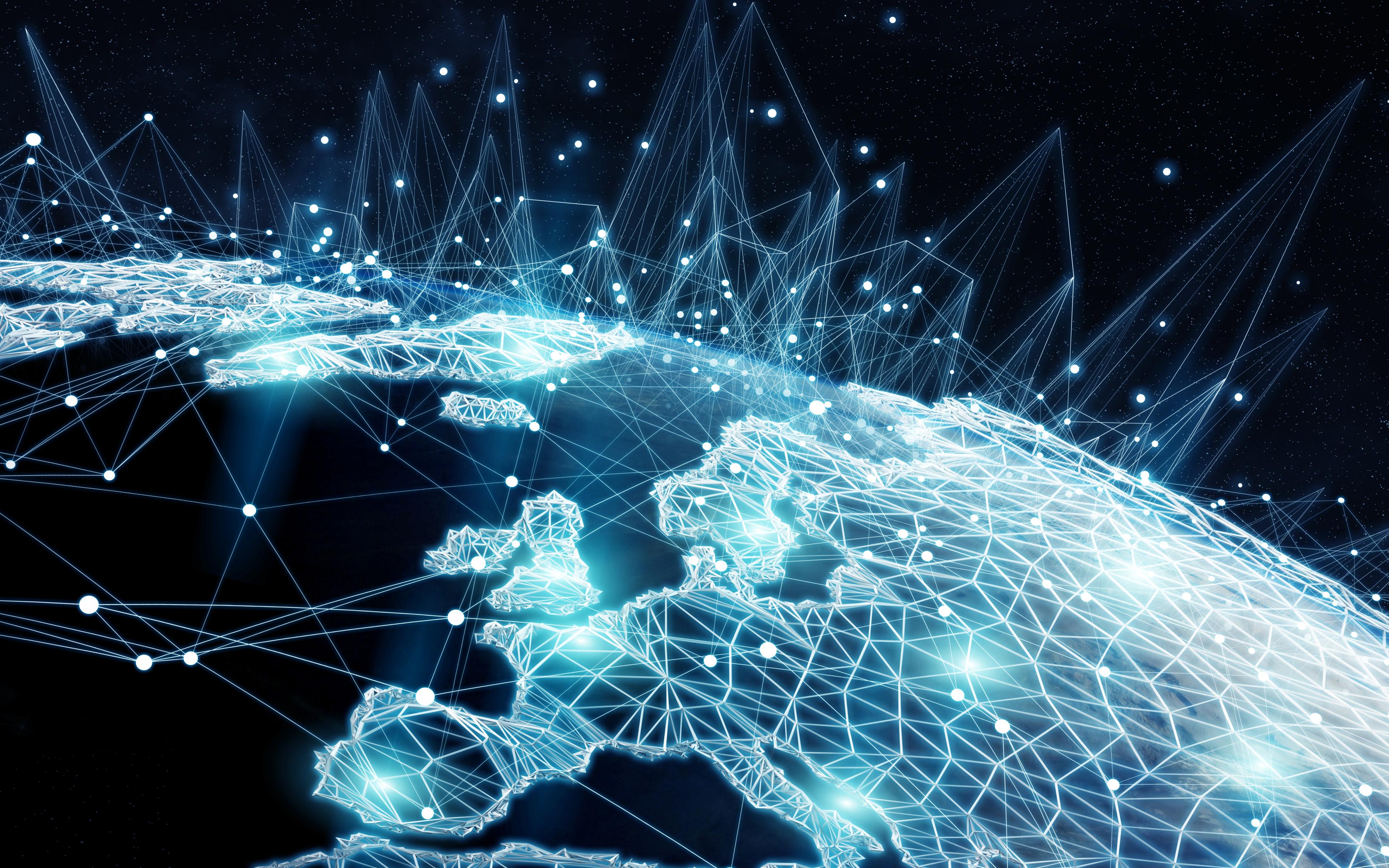 3840x2400 4k, Network, Satellite, Globe, Art, Network Concept, Wallpaper 4k HD Wallpaper