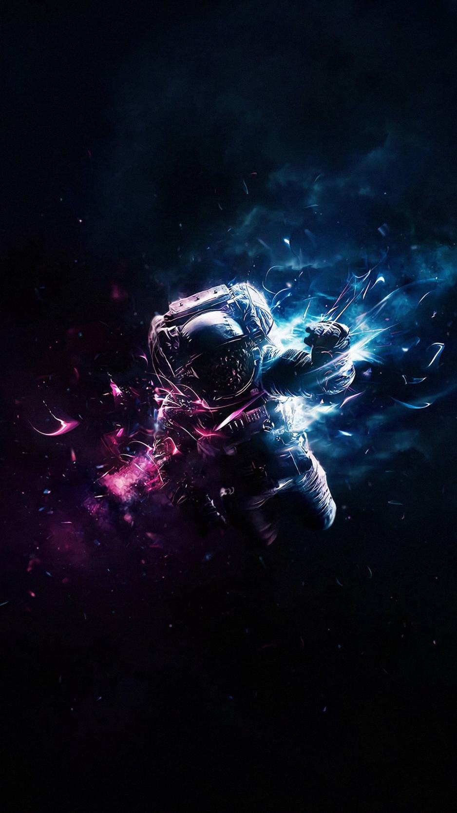 938x1668 Cosmonaut, astronaut, art, space, flight, gravity wallpaper
