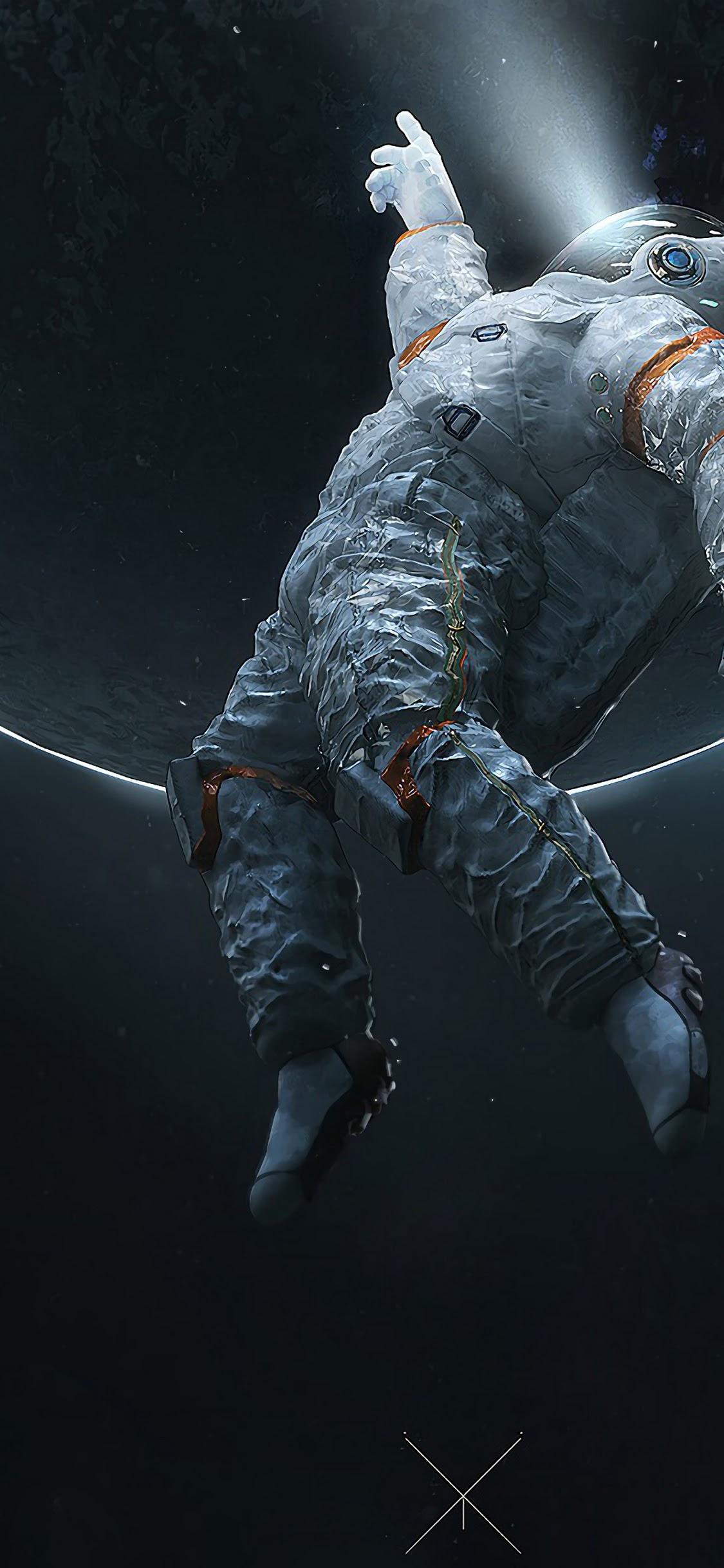 1125x2436 Astronaut Space 4K Wallpaper