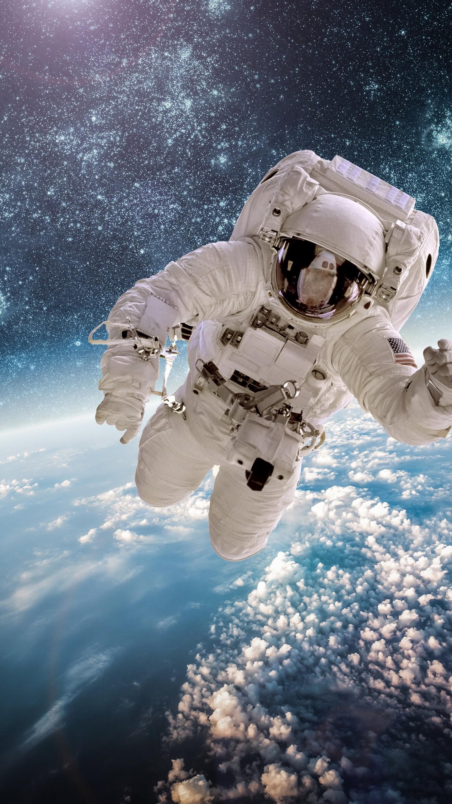 1440x2560 Wallpaper astronaut, stars, space, galaxy, 5k, Space