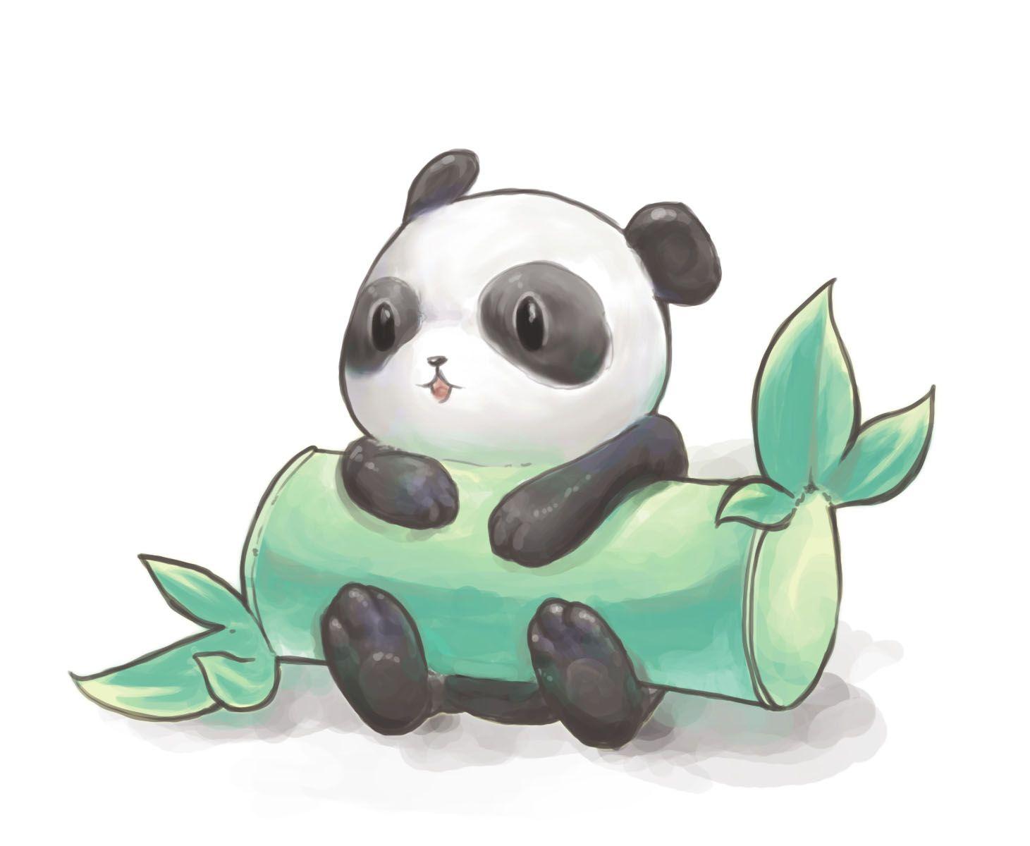 1461x1200 Collection of Cute Panda Drawing Chibi. High quality, free