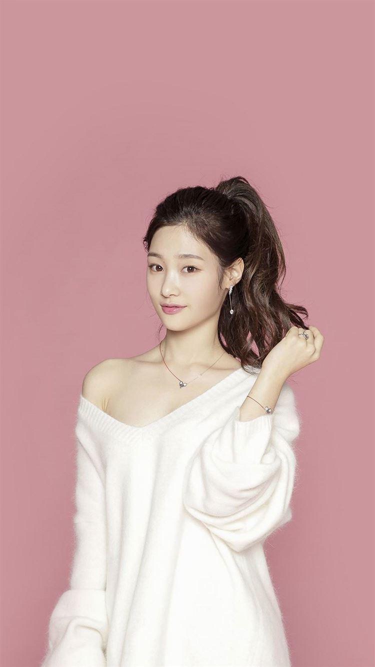 750x1334 Pink Ioi Chaeyeon Cute Kpop Asian iPhone 8 Wallpaper Free Download
