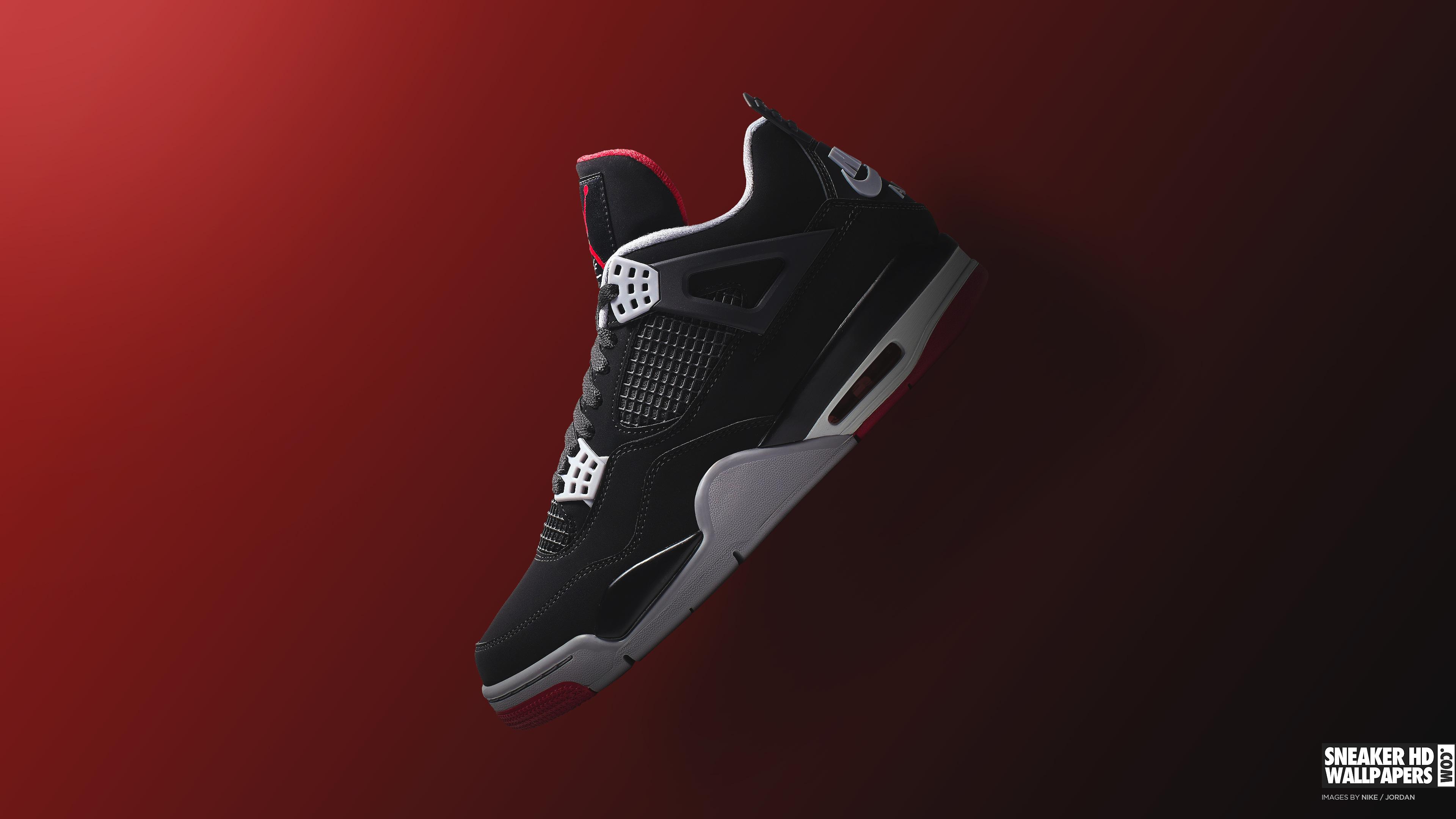 3840x2160 Jordan 4 Bred Wallpaper