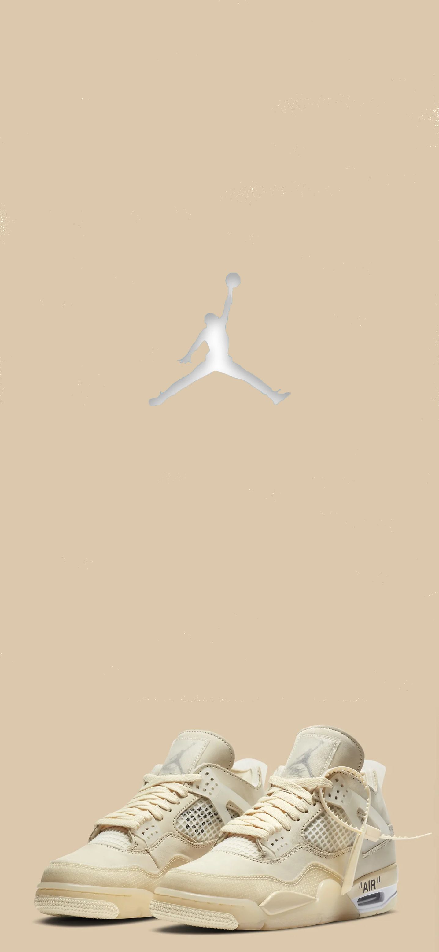 1436x3113 Air Jordan 4 (Off White). Nike Wallpaper, Sneakers Wallpaper, Streetwear Wallpaper