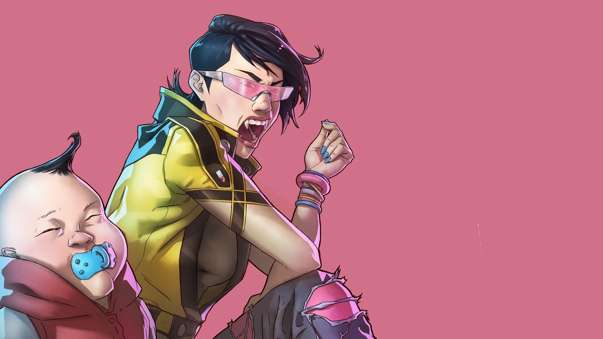 1920x1080 anime Boys, Vampires, Jubilee, X Men, Marvel Comics Wallpaper HD