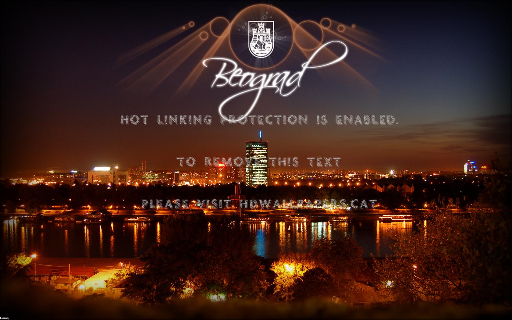1680x1050 belgrade at night city serbia architecture