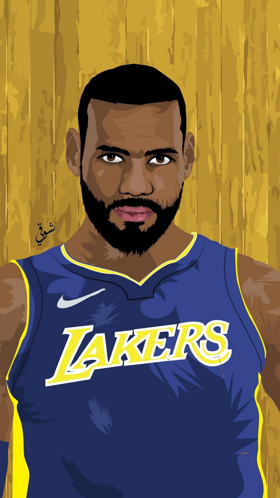 1080x1920 LeBron James LA Lakers iPhone X Wallpaper Basketball Wallpaper