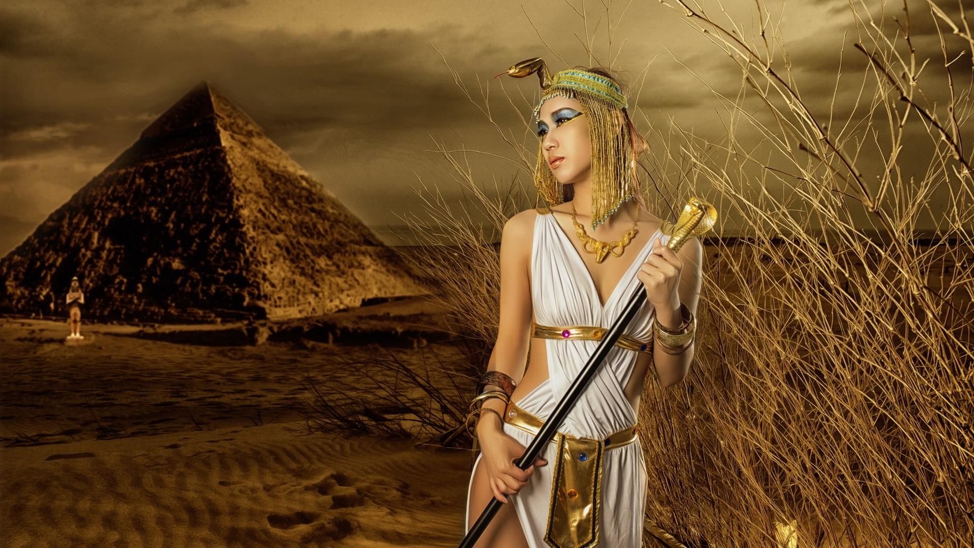 1920x1080 Wallpaper Egypt girl, desert 1920x1200 HD Picture, Image