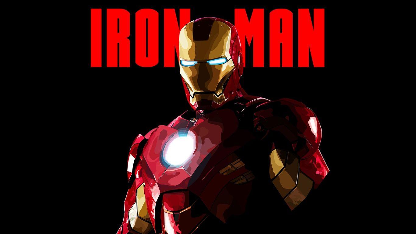 1366x768 Iron Man Marvel Comics Superhero Anime Wallpaper 1366×768