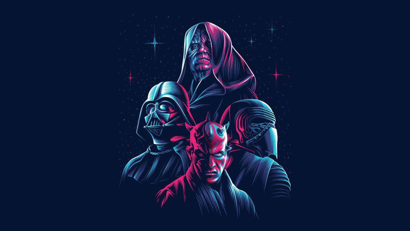 1333x750 Wallpaper Star Wars, Darth Vader, Sheev Palpatine, R2 D C 3PO, Background Free Image
