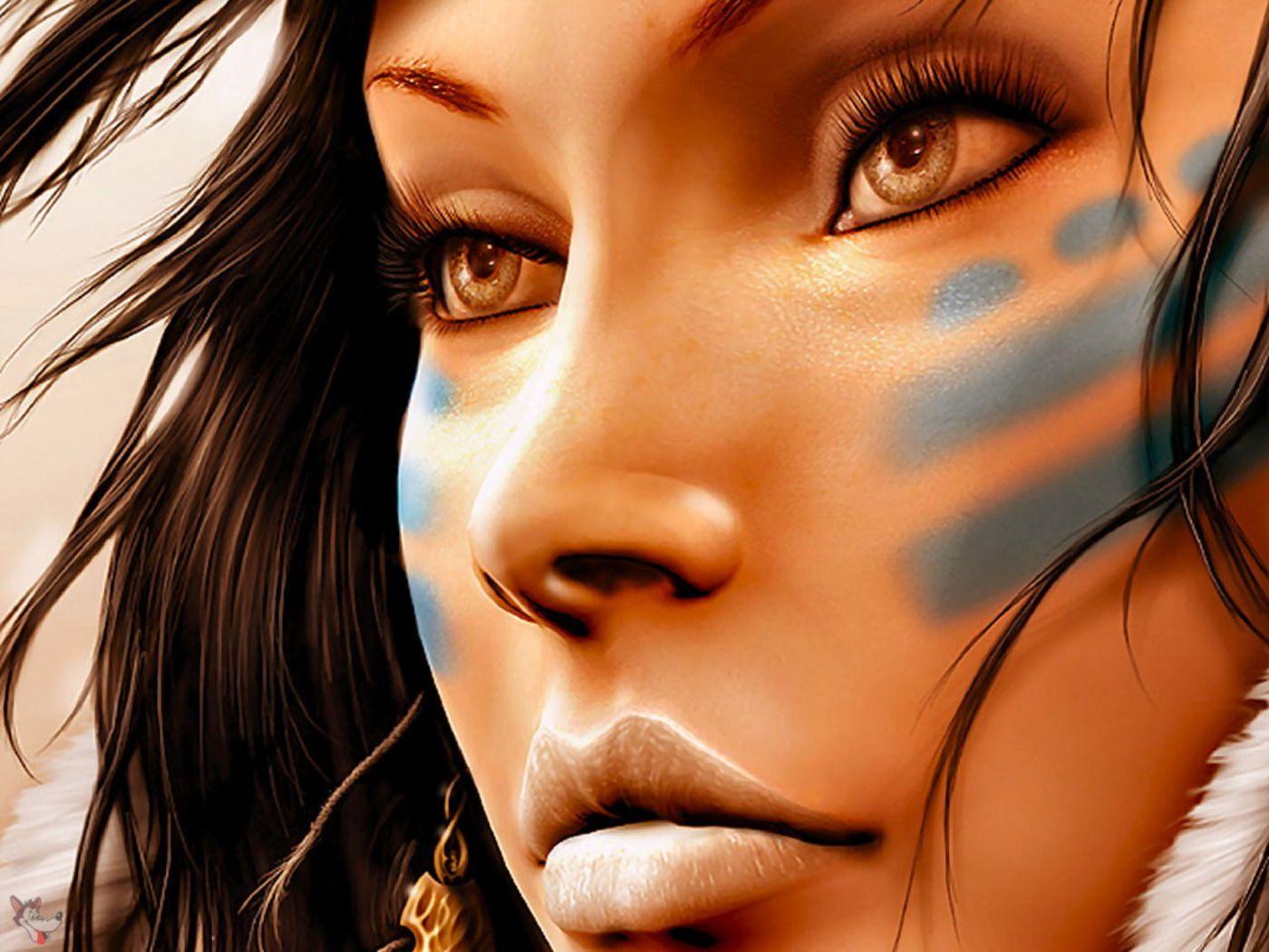 1400x1050 native american art. Modern Native American Woman Warrior Picture. Native american warrior, Native american music, Native american women