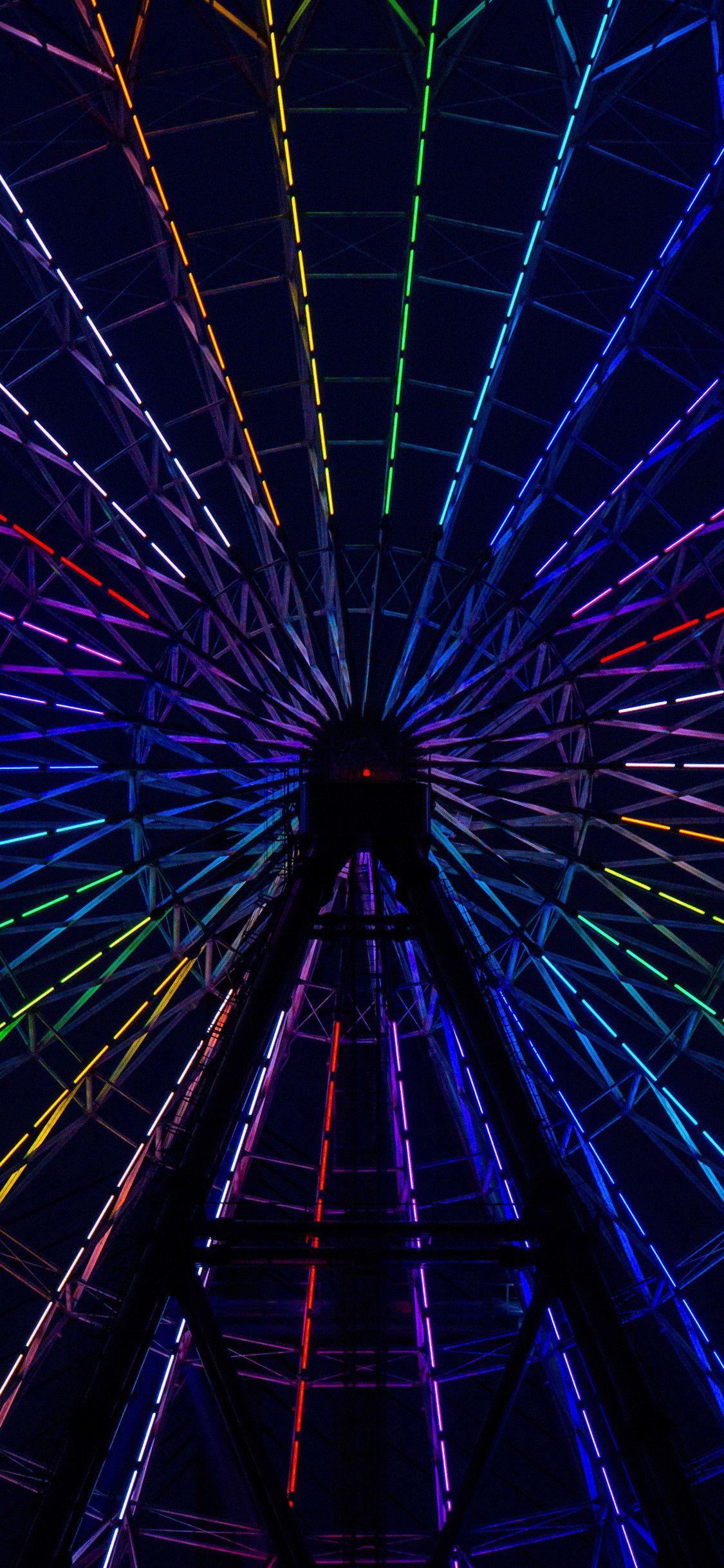 1125x2436 Neon 4k iPhone X Wallpaper
