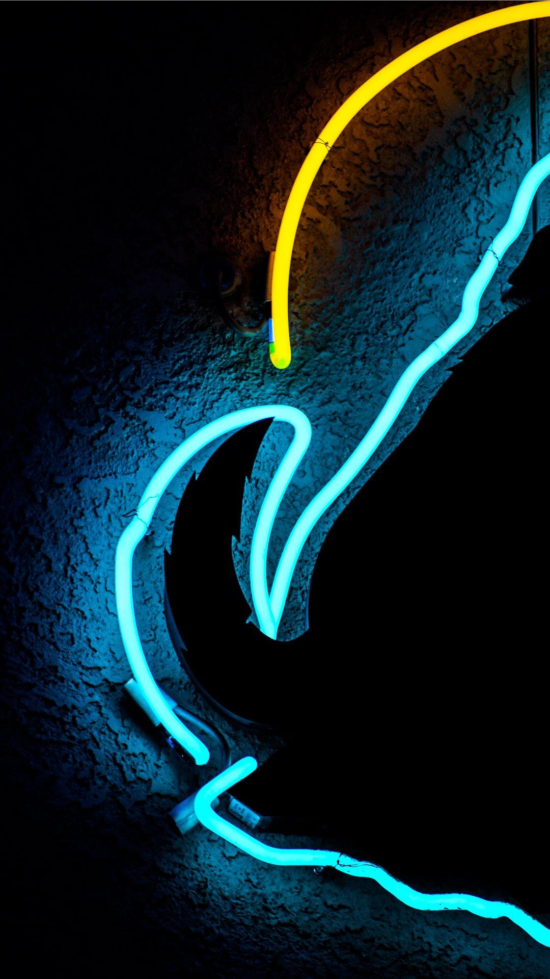 1080x1920 blue and yellow LED light iPhone 8 Wallpaper Free Download