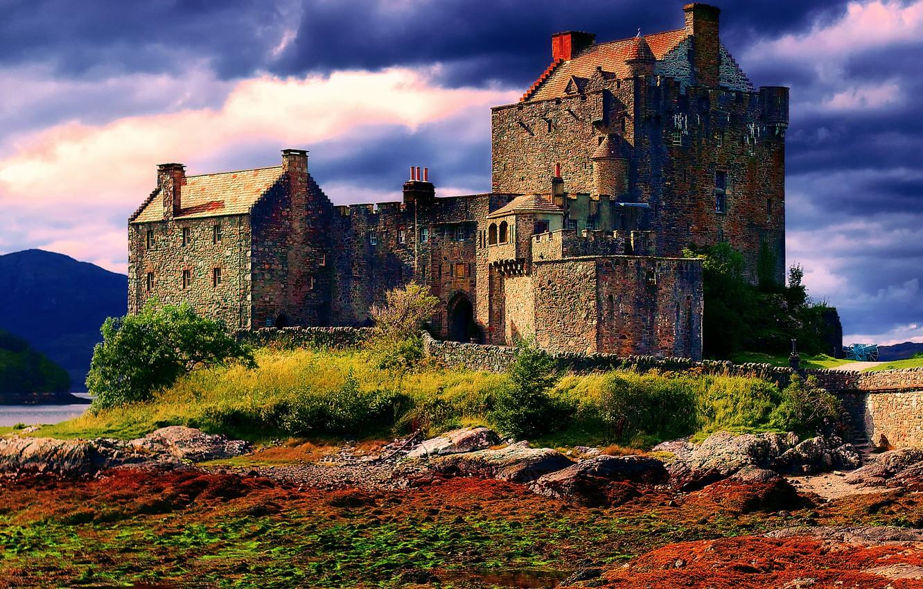 1332x850 Wallpaper autumn, the sky, clouds, clouds, Scotland, Castle, September, Eilean Donan image for desktop, section природа