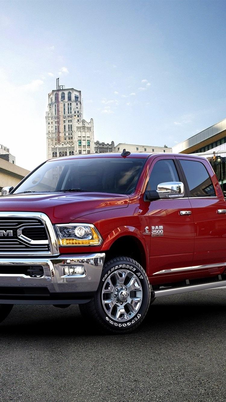 750x1334 Dodge Ram 2500 Red Color Car 750x1334 IPhone 8 7 6 6S Wallpaper, Background, Picture, Image