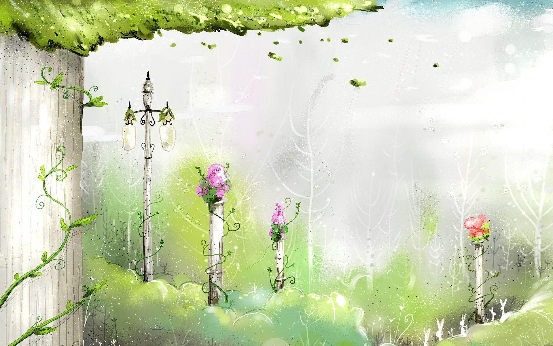 1920x1200 The third series of fantasy scenery 47342 and plant