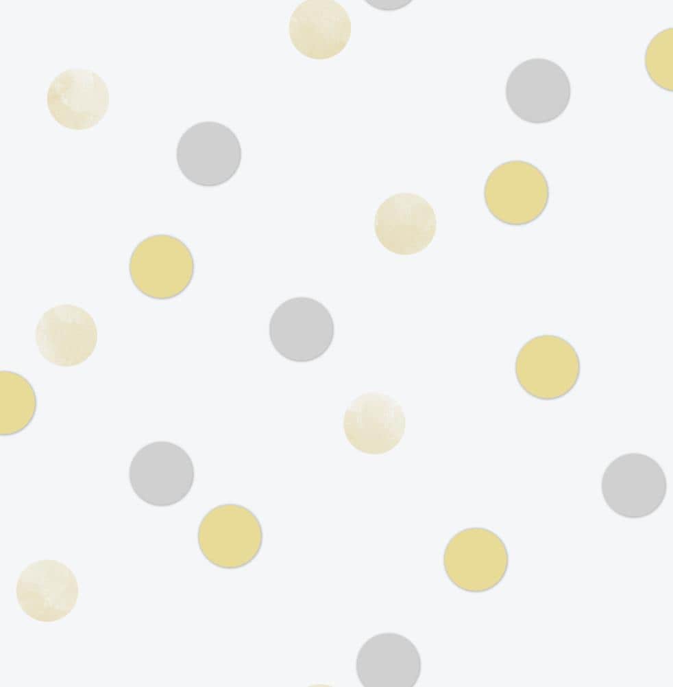 982x1001 Superfresco Easy Kids At Home 56 Sq Ft Yellow Silver Paper Polka Dot Unpasted Wallpaper In The Wallpaper Department At